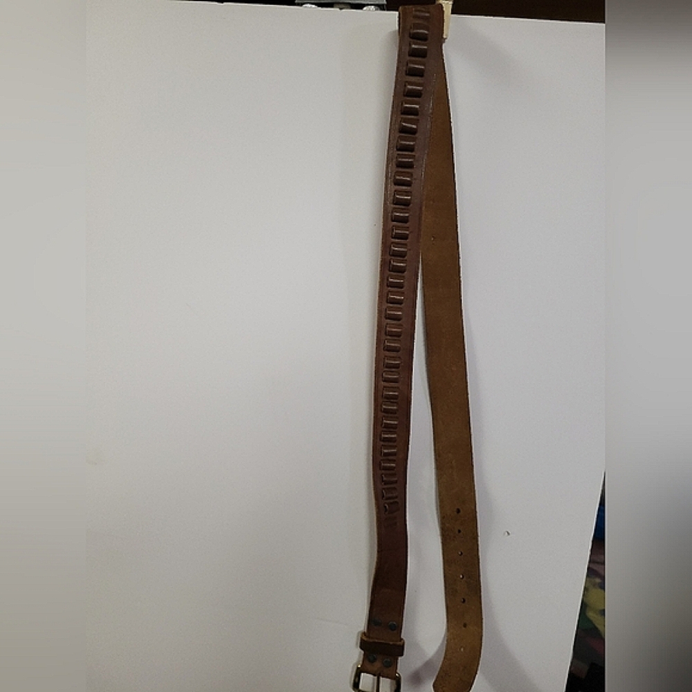 Brown B U L L E T Holding Leather Belt